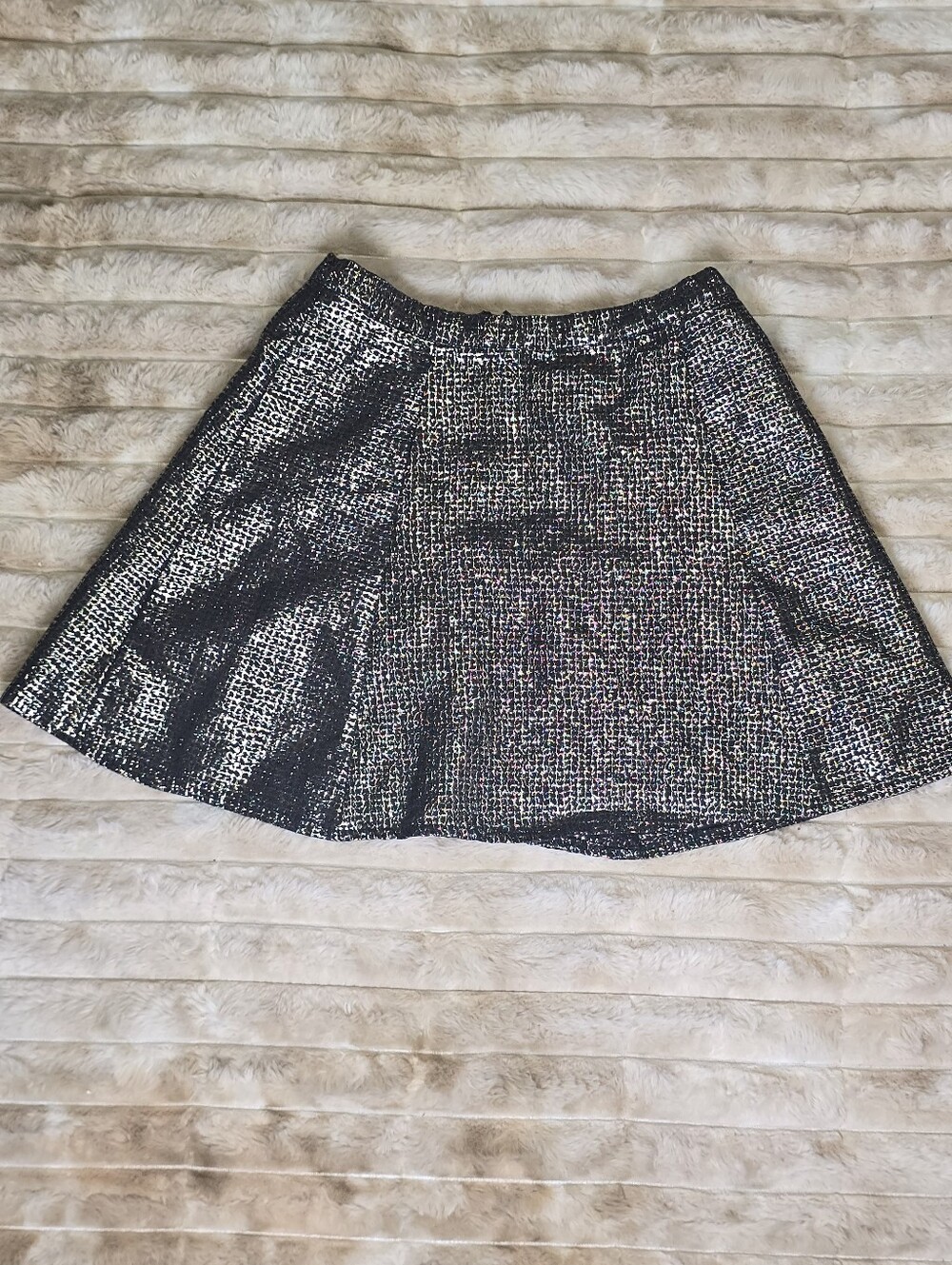 one clothing Silver Metallic Circle Skirt